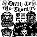 167pcs Death To My 20s Decorations Black Death To My Twenties Banner Rip Twenties Birthday Decorations Plates Cups Paper Straws Forks Napkins Tablecloth Set for Funeral For My Youth 30th Birthday