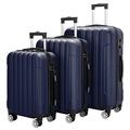 Set of 3 Suitcase Set, Luggage Sets with 4 Rolling Spinner Wheels TSA Lock, 20" 24" 28" Lightweight Carry On or Check in Trolley Travel Case (Navy Blue)