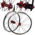 Bicycle Wheel 406 451 Rim 20 Inch Disc V-brake Quick Release Bicycle Wheel, Suitable For 7/8/9/10 Speed Card Tire (Color : Red Disc V, Size : 451)