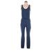 Athleta Jumpsuit: Blue Solid Jumpsuits - Women's Size X-Small