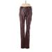 Blank NYC Faux Leather Pants - Mid/Reg Rise Skinny Leg Boot Cut: Burgundy Bottoms - Women's Size 25