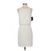 Aidan by Aidan Mattox Casual Dress - Mini High Neck Sleeveless: White Solid Dresses - Women's Size 2