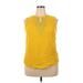 Grace Elements Sleeveless Blouse: Yellow Tops - Women's Size 2X-Large