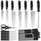 Knife Set 16-Piece Kitchen Knife Set,German Stainless Steel Sturdy Durable Kitchen Knives, Razor Sharp,Knife Set with Block