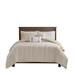 Gracie Mills Randall 3-Piece Chic Farmhouse Chenille Stripe Cotton Duvet Cover Set