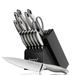 Knife Set with Block, 15 Pieces Kitchen Knife Set with Built-in Sharpener, German Stainless Steel Sharp Chef Knife Se