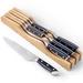 In-Drawer Bamboo Knife Organizer- 3.5-8 Inch Set Kitchen Knives German High Carbon Stainless Steel Sharp Knife, Knives Set