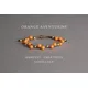 Bracelet de perles de cristal orange bracelet de produits laitiers cadeau de bonne chance cadeau