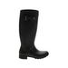 Hunter Rain Boots: Black Solid Shoes - Women's Size 6 - Round Toe