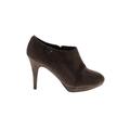 Impo Ankle Boots: Brown Solid Shoes - Women's Size 10 - Round Toe