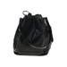 Louis Vuitton Leather Bucket Bag: Black Print Bags