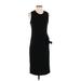 Gap Casual Dress - Midi Crew Neck Sleeveless: Black Print Dresses - Women's Size X-Small