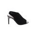 Cole Haan Heels: Slingback Stiletto Minimalist Black Print Shoes - Women's Size 7 1/2 - Peep Toe