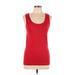 Just Love Active Tank Top: Red Solid Activewear - Women's Size Large