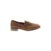 Clarks Flats: Loafers Chunky Heel Boho Chic Brown Leopard Print Shoes - Women's Size 7 1/2 - Almond Toe