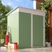 AECOJOY 5 ft. W x 3 ft. D Metal Lean-To Storage Shed/white in Green | 5' 3 4/5" W X 2' 9 7/10" D X 6' 4/5" H | Wayfair 16209GN-W01