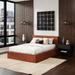 AllModern Indra 3 Piece Bedroom Set Upholstered in Black/Brown | 35.5 H x 67 W x 88 D in | Wayfair BBFAA5464445441A87A3502A4DC7A174