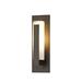 Hubbardton Forge Vertical Bar Outdoor 1 - Bulb 7.5" H Outdoor Flush Mount Aluminum/Glass/Metal in White/Black | Wayfair 307285-10-ZX66