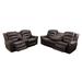 Red Barrel Studio® Carrion 2 Piece Faux Leather Reclining Living Room Set Faux Leather in Brown | 40 H x 85 W x 41.5 D in | Wayfair Living Room Sets