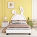 Aarolyn Platforms Bed by Zoomie Kids Upholstered in White | 53 H x 41.3 W x 79.5 D in | Wayfair E7E0E97C53FD43259183F962F6D0B81D