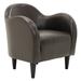 Barrel Chair - Zipcode Design™ Tangier 30.5" Wide Barrel Chair Faux Leather/Fabric in Brown | Wayfair FF19B8A2299246B79E2926372B9C9949