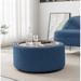 Ebern Designs Pietsch Round Coffee Table w/ Storage Wood in Blue | 14 H x 28 W x 28 D in | Wayfair BDDDFB47E9D64EBEB0C2BA02F44BB1D8