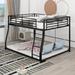 Isabelle & Max™ Ainura Full XL Over Queen Bunk Bed Metal in Black | 53.7 H x 62.4 W x 82.4 D in | Wayfair 9F4B2F8645F44C9EBD64D580A6286682