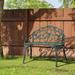 Alcott Hill® Cinsere Outdoor Bench in Green | 31 H x 38.5 W x 13.5 D in | Wayfair 5ACA919E23E0412991534F4E544C2993