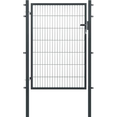 Zauneinzeltür GARDEN 'N' MORE "Einzeltor Premium", grau (anthrazit), B:120cm H:140cm, Stahl, Tore, 143 cm hoch, anthrazi