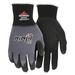 MCR SAFETY N96797S Foam Nitrile Coated Gloves, Palm Coverage, Black/Gray, S, PR