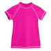 Girls UPF 50+ Short Sleeve Rashguard | Hot Pink