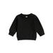 Toddler Boy Girl Baby Clothes Sweatshirts Solid Color Casual Long Sleeve Crewneck Pullover Sweatshirts Fall Winter Tops