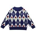 Baby Sweater Autumn And Winter Children S Pullover Children S Flower Long Sleeved Girls Casual Cartoon Sweate Top Sweatshitr Blue 4 Years-5 Years