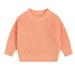Baby Sweater Toddler Kids Children S Solid Knit Winter Clothes For Girls S Clothes Top Sweatshitr Orange 2 Years-3 Years