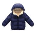 WOXINDA Kids Child Toddler Baby Boys Girls Solid Winter Hooded Coat Jacket Thick Warm Outerwear Clothes Outfits Coats for Girls down Jacket Boys Small Boy 4t Boys Winter Jacket 4t Jacket Boys Winter
