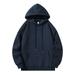 Cathalem Adult Sweatshirt Toddler Coats Mens Sweatshirt Top Pull String Pocket Hoodie Shirt Top Hoodies for Men (Navy L)