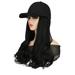 Corashan Wigs for Women Baseball Cap With Hair Extensions Long Curly Hairstyle Adjustable Removable Wig Hat 17.7Inch for Woman Girl 45 cm