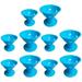 TureClos 10Pcs Silicone Curlers Mushroom Bell Magic Roller Curling Iron DIY Hair Styling Tool Blue