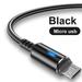 Micro USB Cable 5A LED Fast Charging Micro Data Cord For Huawei Samsung Xiaomi Android Mobile Phone Accessories Charger Cables Black 0.25m