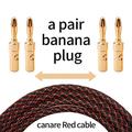 Canare L-4S8F speaker cable 1 Pair OFC audio cable HI-FI high-end amplifier speaker cable Banana plug cable a pair -banana plug 5m