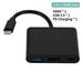 4K Type C to HDMI-compatible USB 3.0 VGA PD Adapter Multiport Adapter HDMI-compatible Hub for Macbook Samsung Huawei Xiaomi Black 3 in 1