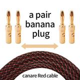 Canare L-4S8F speaker cable 1 Pair OFC audio cable HI-FI high-end amplifier speaker cable Banana plug cable a pair -banana plug 8m