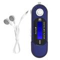 MP3 Player with Earphone 8GB Portable Music MP3 USB Player with LCD Screen FM Radio for Walking Running (Blue)