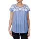 Brands - Klass Embroidered Short Sleeve Cotton Top Lt Chambray Women's