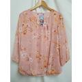 Unbranded Floaty 3/4 Sleeve Blouse Pink Size: 14