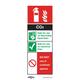 Sealey SS21V1 Safe Conditions Safety Sign - Co2 Fire Extinguisher - Self-Adhesive Vinyl