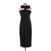 Zara Cocktail Dress - Party High Neck Sleeveless: Black Print Dresses - Women's Size Small