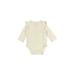 Baby Gap Long Sleeve Onesie: Ivory Solid Bottoms - Size 3-6 Month