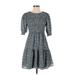 Wild Fable Casual Dress - A-Line Crew Neck 3/4 sleeves: Blue Dresses - Women's Size X-Small