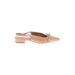 Zara Flats: Slip-on Chunky Heel Casual Tan Solid Shoes - Women's Size 39 - Pointed Toe